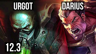 URGOT vs DARIUS (TOP) | Rank 4 Urgot, 12/2/3, Godlike | EUW Challenger | 12.3