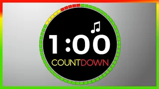 🕐Cuenta atrás de 1 MINUTO con música! [1 Minute CountDown Timer with Music] 🚦♫ ♫ ♫ 🔊