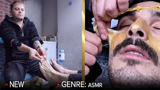 ASMR MASSAGE | Satisfying Face Mask and Feet Massage (anil cakmak)