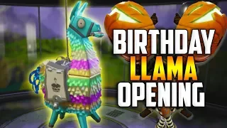 MASSIVE BIRTHDAY LLAMA OPENING! We Got The JACK-O-LAUNCHER!! - Fortnite Save The World