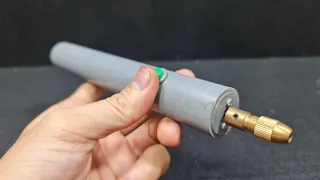 How to Make a Mini High Speed Drill Machine Using 180 Motor and PVC Pipe