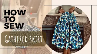 How to make a gathered skirt step by step | Sew with KIZAJ #5