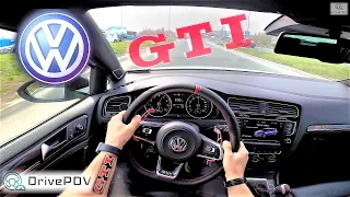 VW Golf MK7 GTI Performance Pack 2.0 TSI | 230HP-350NM | POV TEST DRIVE, ACCELERATION | #DrivePOV