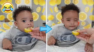 BABY SHINE EATS LEMON FOR THE FIRST TIME! *TOO CUTE*
