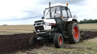 Case 1494 Hydra-Shift Working Hard in The Field | Ploughing w/ 3-Furrow Skjold Plough | Danish Agro