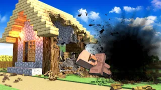 BLACK HOLE DESTROYS MINECRAFT VILLAGE! (Teardown)