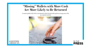 Would you hand it back? 'Lost wallet with cash' experiment shows that people are pretty honest