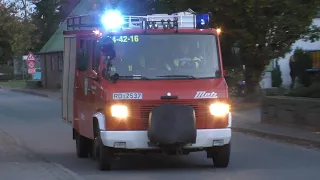 [Großbrand auf Bauernhof] Einsatzfahrten Feuerwehren Amt Nortorf Land zur Alarmübung in Timmaspe