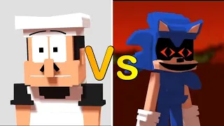 Peppino Vs Sonic.exe | Pizza Tower - EXE level -but reversed