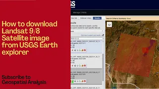 How to download Landsat 9/8 Satellite image from USGS Earth explorer