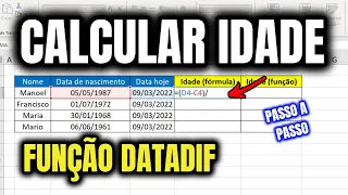 COMO CALCULAR IDADE NO EXCEL DO JEITO CERTO!!