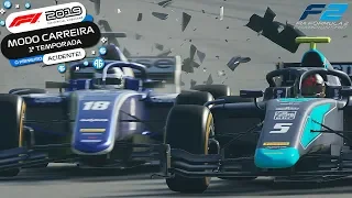 F1 2019 MODO CARREIRA #2 JÁ TIVEMOS O PRIMEIRO ACIDENTE NA FORMULA 2 (Português-BR)