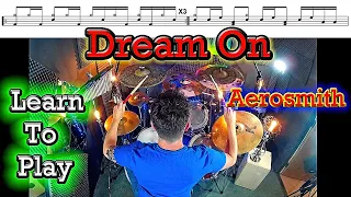 Learn To Play Dream On By Aerosmith (Drum Tutorial Lesson)