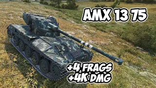 AMX 13 75 - 4 Frags 4K Damage - Little Fadin! - World Of Tanks