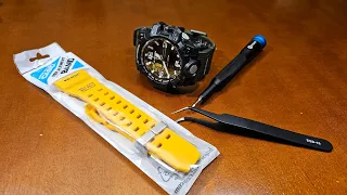 Wymiana paska na żółty w Casio G-Shock GWG-1000-1A3 MUDMASTER [PL]
