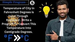#cprogramming :Temperature of city in Fahrenheit Degrees ,Convert This Temp into Centigrade Degrees.