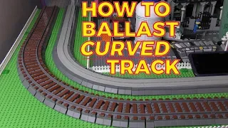 How to Ballast CURVED Lego Train Track & Monorail Track