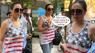 Preity Zinta Fights with A Men who Touched her and Pushed Preity Zinta badly At a Saloon!