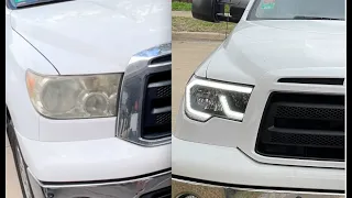 Tundra to Sequoia OEM LED headlight Conversion