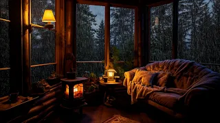 Warm Room And The Sound Of Rain | Relax And Relieve Pressure To Treat Depression And Sleep Better