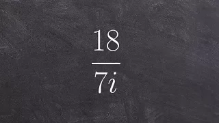 Algebra 2 Math tutorial for dividing complex numbers by mulitplying by i on numerator & denominator