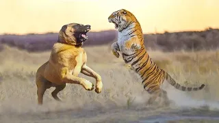 Can a Kangal Defeat Tiger, Lion, or Jaguar in One on One Fight Kangal vs Tiger, Lion and Jaguar!