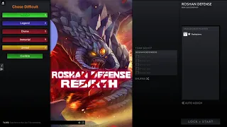 Solo Unreal Mode| Roshan Defense Rebirth season01map  | Dota 2 Custom Games