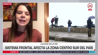 Meteoróloga TV tiempo sobre la Región Metropolitana: "Mañana durante el día se termina la lluvia"