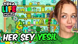 24 Saat Boyunca Herşey Yeşil !? - Toca Life World @GamzeKarta