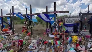 Memorial honoring the people who died in 18-wheeler continues to grow