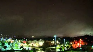 Severe Thunderstorm Dramatic Arrival @ Night - Time-Lapse HD from Dusk Till Dawn