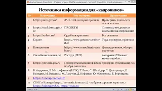 Источники получения достоверной информации по трудовым вопросам (проверено годами)