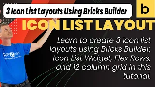How to create ALIGNED Icon Lists 3 ways, with Bricks Builder