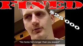 Nikola Jokic FINED $25K for saying "No homo, he's longer than you expect!'' on Live TV!