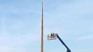 World's tallest Lego tower built by thousands of Italian children