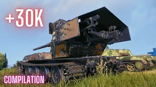 World of Tanks  +30K  Damage with Waffenträger auf E 100 ( compilation )