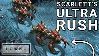 StarCraft 2: STRANGE GAMES - Scarlett's Ultralisk Rush vs Protoss? (Best-of-5)