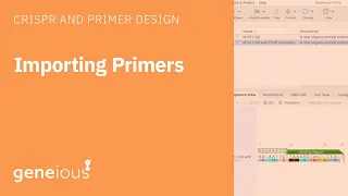 Importing Primers with Geneious Prime