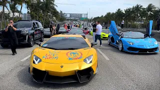 🏝️ Miami take over with 100+ exotics 🏎️💨