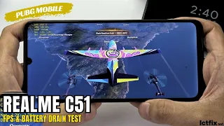 Realme C51 PUBG Mobile Gaming test | Unisoc Tiger T612, 90Hz Display