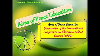 Peace Education Aims