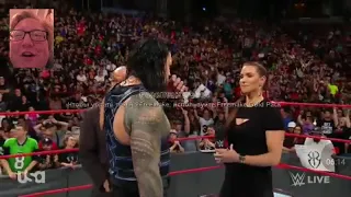 Roman Reigns confronts Stephanie McMahon