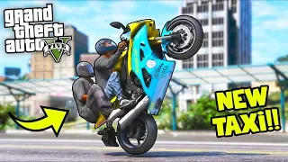 NEW Taxi Sportbike in town, let's deliver passengers!! (GTA 5 Mods - Evade Gameplay)