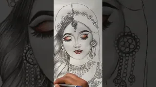 bridal girl drawing #shots #parvati #girl #bridal #bridalmakeup #makeup