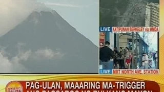 UB: Pag-ulan, maaaring ma-trigger ang pagsabog ng Bulkang Mayon