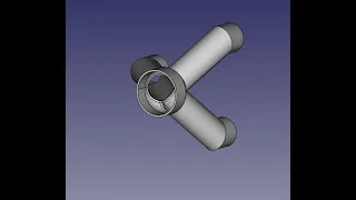 FreeCad Врезка труб