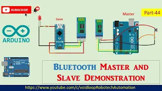 44 Bluetooth Master Slave Demonstration with Arduino with HC-05