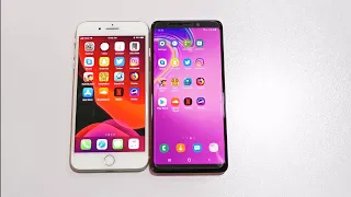 IPhone 8 plus vs Samsung Galaxy A9 - Speed Test!!(4K)