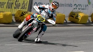 Supermoto Drifts, Jumps & Crashes | iDM St. Wendel 2016