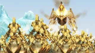 Dwemer Army VS Falmer Army! - Skyrim Remastered NPC Battle